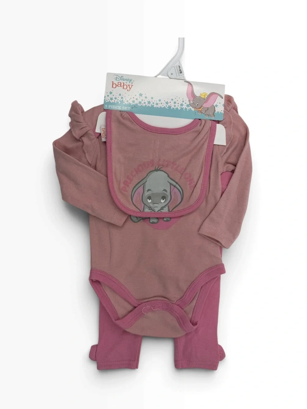 Disney Pink Eeyore Three-Piece Baby One-Piece Set